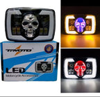 Skull Projector Headlight for 70CC & 125CC Bikes (Original & Waterproof)