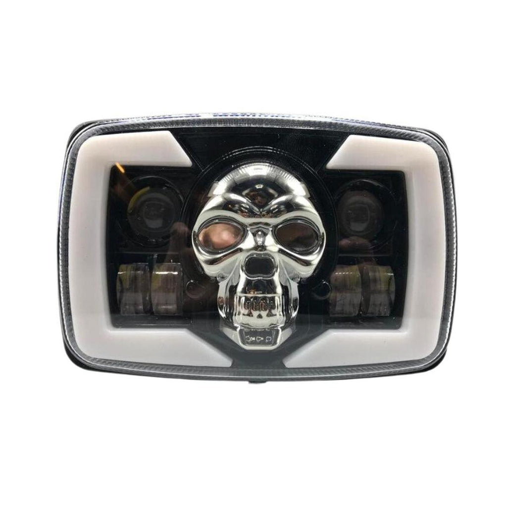 Skull Projector Headlight for 70CC & 125CC Bikes (Original & Waterproof)