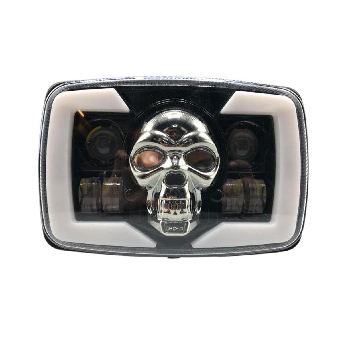 Skull Projector Headlight for 70CC & 125CC Bikes (Original & Waterproof)