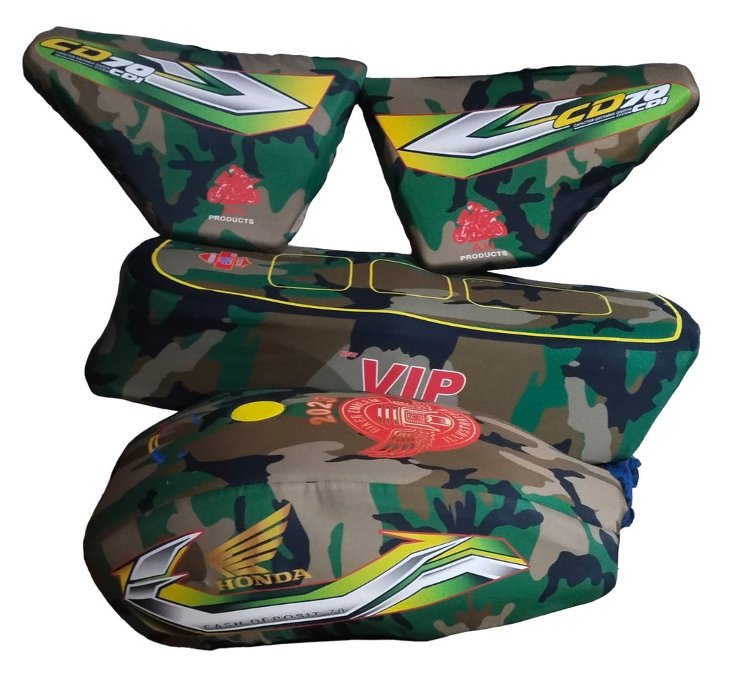 CD 70 Bike Cover Set – 4PCS Tank & Side Cover Kit (Original & Waterproof)