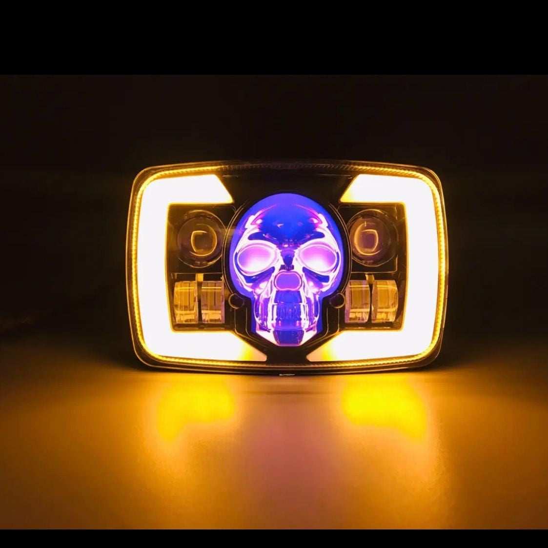 Skull Projector Headlight for 70CC & 125CC Bikes (Original & Waterproof)