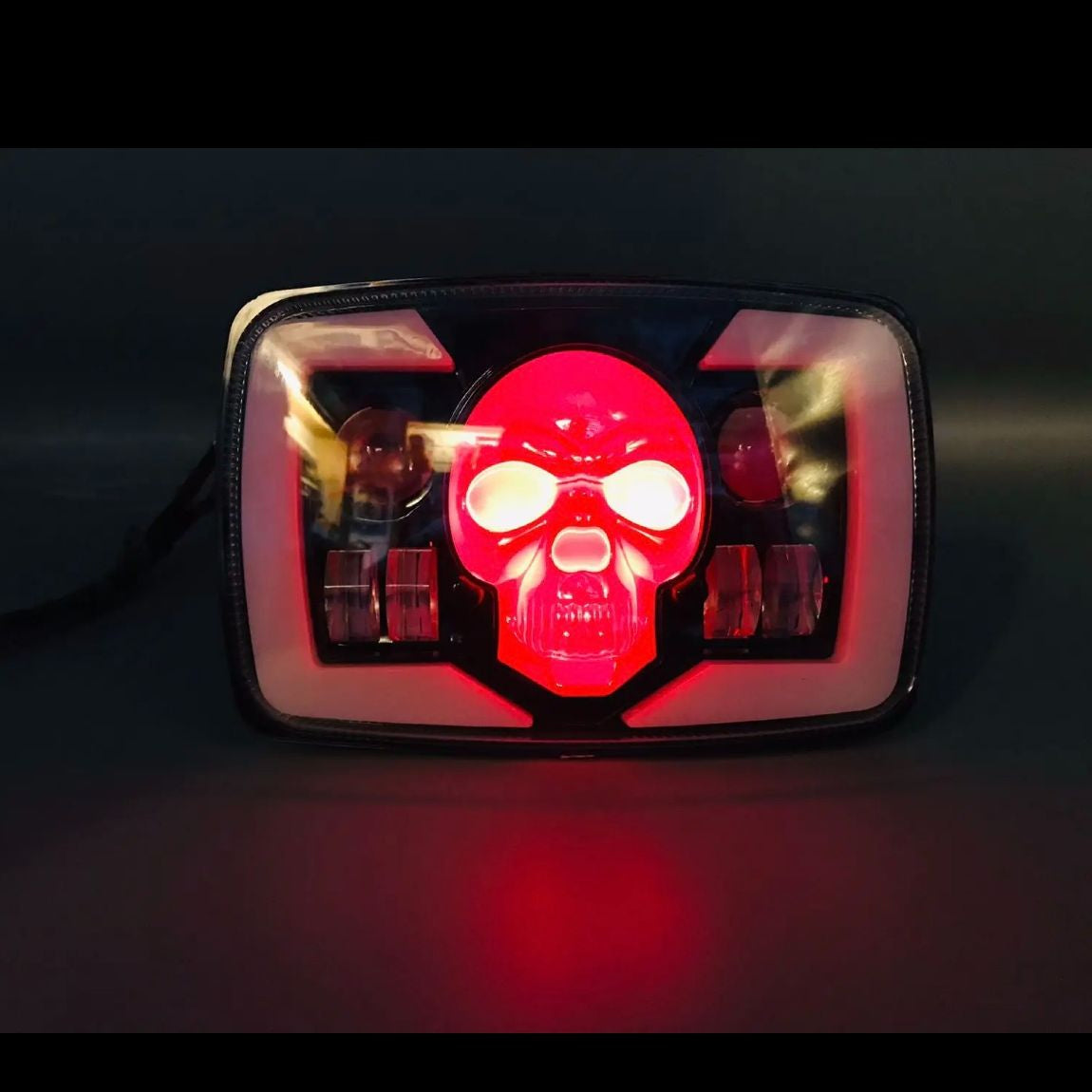 Skull Projector Headlight for 70CC & 125CC Bikes (Original & Waterproof)