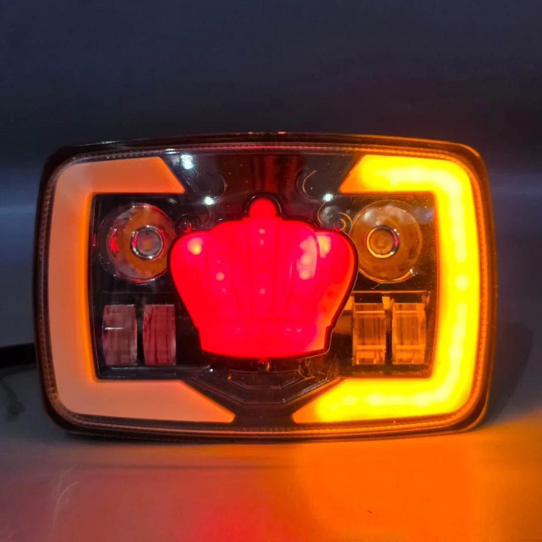Crown Style Headlight Beam RGB Function Original Fitting For Honda CD70 / CG125